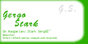 gergo stark business card